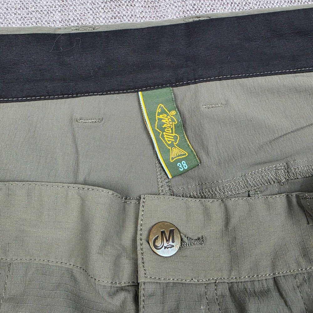 Marsh Wear Fishing Shorts Mens 38 Green Stretch Ripstop Chino Utility Outdoor - Picture 3 of 9